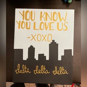 Tri Delta canvas
